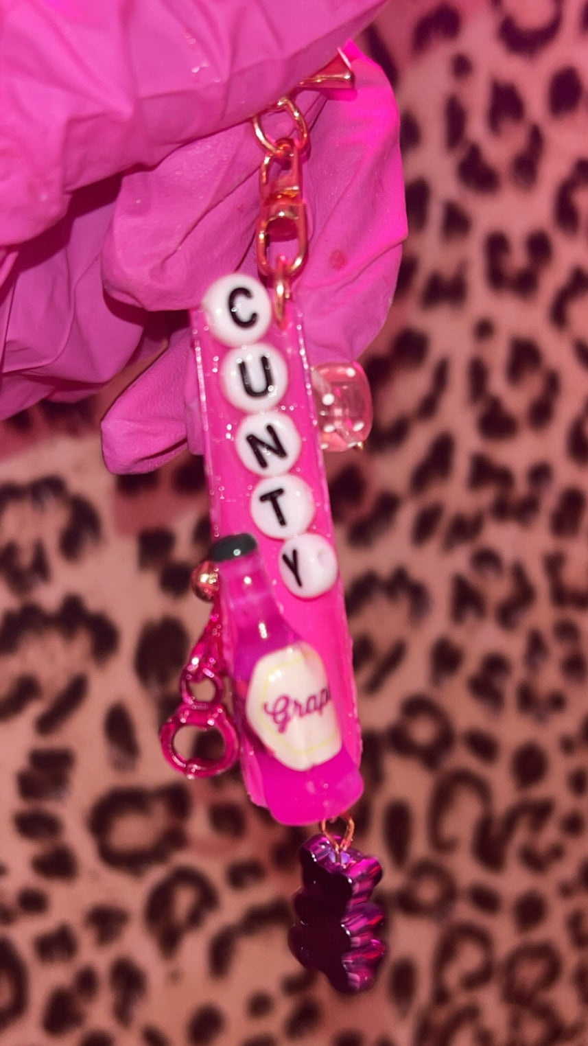 Cute Chaos Cunty nail keychain